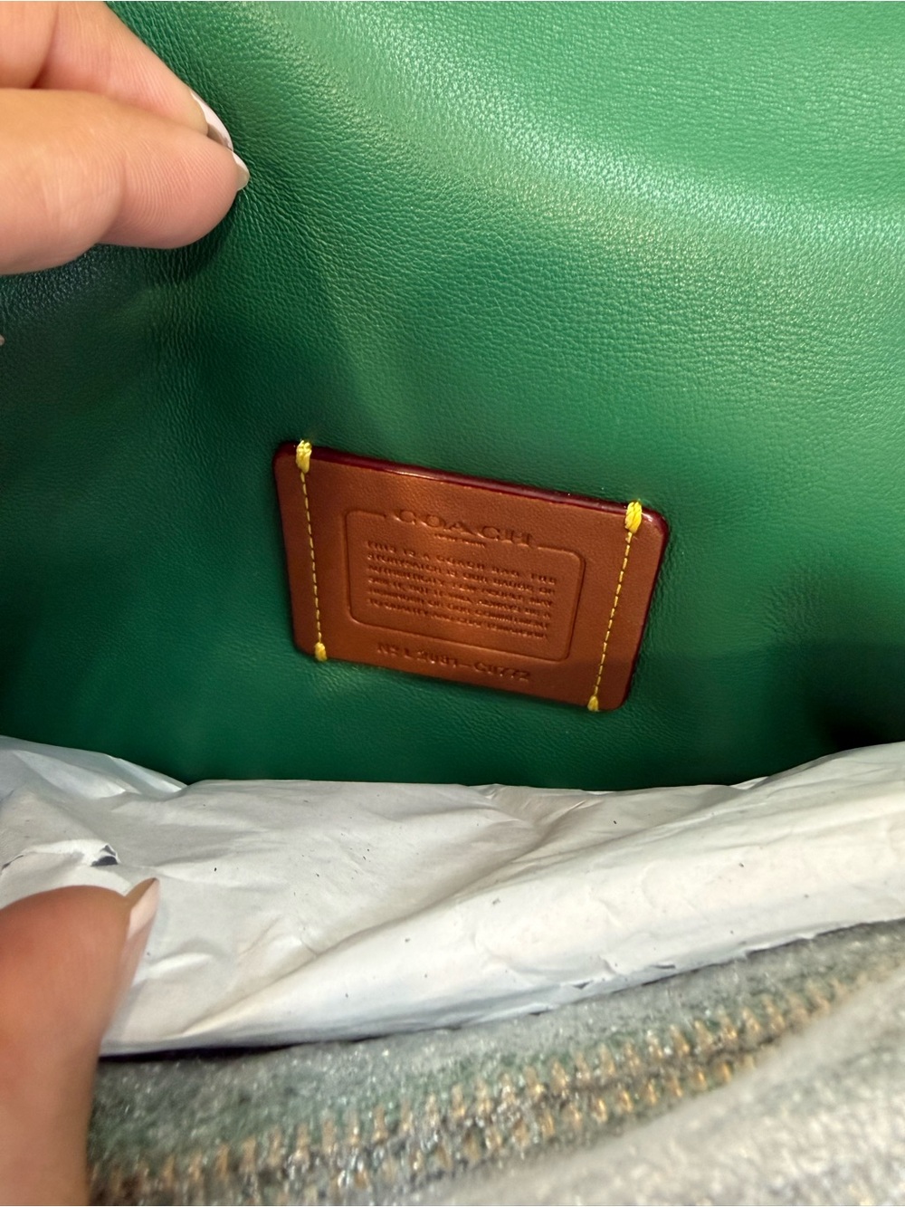 Coach Pillow Tabby Shoulder Bag 26 Green - Picture 10 of 11